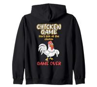 Chicken Game. Divertente Felpa con Cappuccio