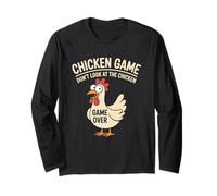 Chicken Game Don't-Look At The Chicken Funny Chicken Humor Maglia a Manica