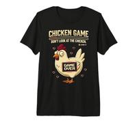 Chicken Game Don't Look At The Chicken Funny Gamer Pixel Art Maglietta Premium