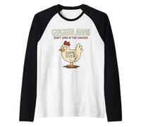 Chicken Game Don't Look At The Chicken Meme Kids Christmas Maglia con Maniche Raglan