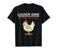 Chicken Game Don't Look At The Chicken Meme Kids Christmas Maglietta