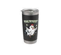 Chicken Ghost Poultrygeist Halloween Costume Farmer Bicchiere termico in acciaio inox doppia parete