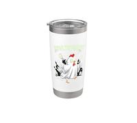 Chicken Ghost Poultrygeist Halloween Costume Farmer Bicchiere termico in acciaio inox doppia parete