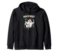 Chicken Ghost Poultrygeist Halloween Costume Farmer Felpa con Cappuccio