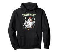 Chicken Ghost Poultrygeist Halloween Costume Farmer Felpa con Cappuccio