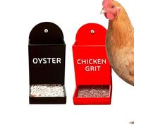 Chicken Grit Feeder - 2-Pack Hangable Poultry Feed Trough | Durable Duck & Chicken Food Dispenser For Farm & Backyard Coop