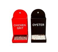 Chicken Grit Feeder, Poultry Feed Trough, Hangable Feeder, Easy Mount Design, Weather-Resistant Material, 2 Pieces Set, Great For Backyard Farms, Ducks, Chickens, Outdoor Feeding