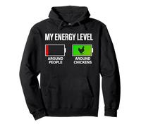 Chicken Lover Il Mio Livello di energia Divertente allevatore di polli Felpa con Cappuccio