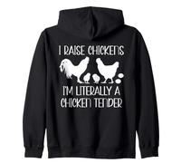 Chicken Mom I Raise Chickens I'm Litterally a Chicken Tender Felpa con Cappuccio