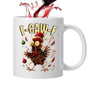 Chicken Mug - 350 ml Ceramic Rooster Design Cup, Hilarious Animal Coffee Mug, Funny Drinkware, Gift for Daily Use | Home Office Beer Milk Juice Wine Party Family Friends