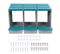 Chicken Nesting Box PP Chicken Egg Laying Box for Hens Ducks Poultry Comfortable Spacious Easy To Clean (3 Cavity)