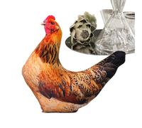 Chicken Plush - 33x35cm Funny Cute Hen Decor, 3D Cotton Chickens Shaped Pillow, Cute Animal Cushion | Decorative Throw Pillow | For Couch Sofa Home Living Room Holiday Farmhouse Indoor