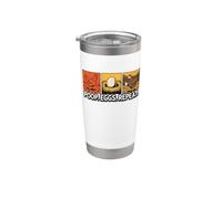 Chicken Poops Eggs Repeat Funny Homesteader Backyard Bicchiere termico in acciaio inox doppia parete