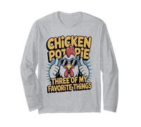 Chicken Pot Pie Farm Umorismo Divertente Pollo Risata Maglia a Manica