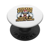 Chicken Pot Pie Farm Umorismo Divertente Pollo Risata PopSockets PopGrip Adesivo