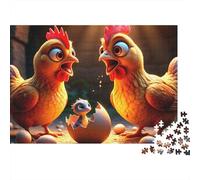 Chicken Puzzle 1000 Pz Hatching Egg Surprise in Cartone Qualità Premium Per Famiglia Passare Il Tempo Allenare La Mente Regalo Con Poster 70x50cm/1000pcs