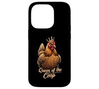 Chicken Queen of the Coop Funny Hen Custodia per iPhone 14 Pro