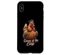 Chicken Queen of the Coop Funny Hen Custodia per iPhone XS Max