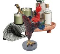 Chicken Statues, Abstract Collectible Kung Fu Rooster Statues, 7.87 Inches Resin Indoor Table Decor Kung Fu Chicken Sculpture for Living Room, Bedroom, Shelf, Table, Study, Nursery, Bedside Display