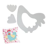 Chicken Templates - Chicken Quilt Templates, Hand Sewing Pattern Stencil Crafts Accessories for Beginner Women Family Activities Parties
