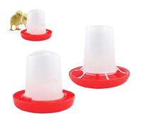 Chicken Waterer - Chick Feeder e Waterer Set | Food Dispenser per Farm Pet Backyard | Indoor Barn Quail Livestock Outdoor Poultry Equipment | 10,2 cm PP Automatic Feed Trrough For Chickens Ducks Geese
