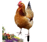 Chicken Yard Art - 2D Acrylic Garden Stake | Outdoor Hen Decoration