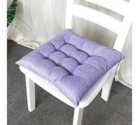 Chickw11 Cuscino Sedia Cucina Set da 2 Pezzi, Tinta Unita Sedia Antiscivolo Cuscini con Corde, Morbido Confortevole Cuscini Coprisedia per Ufficio Giardino Pranzo Soggiorno (Viola,40x40cm)