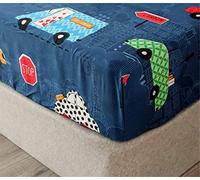 Chickw11 Lenzuola 120x200, Lenzuolo Sotto con Angoli Elasticizzato, Cartone Animato Lenzuola di Microfibra Profonde 30cm, Auto Stampa