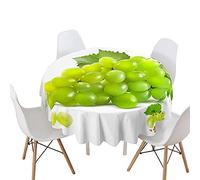 Chickw11 Tovaglia Rotonda in Poliestere, Impermeabile Antimacchia Lavabile Tovaglia con Stampa UVA 3D - Adatto per la Decorazione Casa Cucina, Varie Misure (Frutta Verde,180cm)