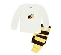 Chickwin 2 Pezzi Pigiama a Maniche Lunghe per Ragazzi e Ragazze Pajama Set 100% Cotone Bambine Ragazzi aeromobili Stampa Pigiama Set, Regalo per Bambini 1-8 Anni