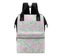 Chickwin Borsa Zaino Fasciatoio Neonato, Grande Capacità Zainetto Multifunzione di Viaggio Borsa per Pannolini, Maternità Baby Changing Bag Borsa Bebè per Mamma e Papà (fiore nordico 5)