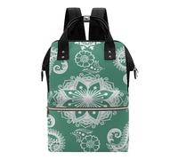 Chickwin Borsa Zaino Fasciatoio Neonato, Grande Capacità Zainetto Multifunzione di Viaggio Borsa per Pannolini, Maternità Baby Changing Bag Borsa Bebè per Mamma e Papà (motivo cachemire 2,28x40x18cm)