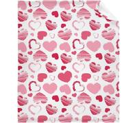 Chickwin Coperta di Flanella, Motivo Cuore d'Amore 3D Coperta in Pile per Divano Coperte Calda Morbida Coperta Letto Singolo Matrimoniale Una Piazza e Mezza (130x150cm,Cuore d'Amore Rosa)