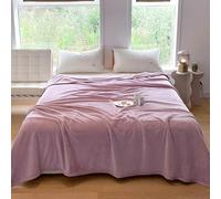 Chickwin Coperta Flanella, 7 TOG Tinta Unita Coperta Plaid Calda Invernale Copriletto Microfibra Morbida per Letto Divano, Singolo Matrimoniale Una Piazza e Mezza (Viola,120x200cm)