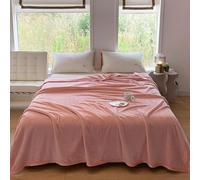 Chickwin Coperta Flanella, 7 TOG Tinta Unita Coperta Plaid Calda Invernale Copriletto Microfibra Morbida per Letto Divano, Singolo Matrimoniale Una Piazza e Mezza (Rosa,180x200cm)