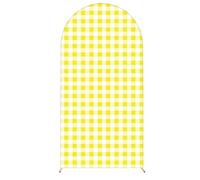 Chickwin Copertura per Archi Nuziali 3D Scacchi Arcobaleno (Giallo,6FT)