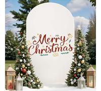 Chickwin Copertura per Archi Nuziali, Bianco Copertina di Fondo per l'arco, Arco di Sfondo per Natale, Elastico Copertura Arco per Matrimoni, Compleanni (Natale AC,6.6FT)
