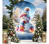 Chickwin Copertura per Archi Nuziali,Pupazzo di Neve di Natale Copertina di Fondo per l'arco,Arco di Sfondo per Matrimoni,Copertura Arco in Tessuto per Decorazioni (Blu,80x180cm/6FT)