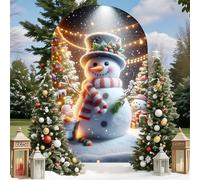 Chickwin Copertura per Archi Nuziali,Pupazzo di Neve di Natale Copertina di Fondo per l'arco,Arco di Sfondo per Matrimoni,Copertura Arco in Tessuto per Decorazioni (Arancione,80x180cm/6FT)