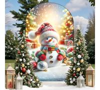 Chickwin Copertura per Archi Nuziali,Pupazzo di Neve di Natale Copertina di Fondo per l'arco,Arco di Sfondo per Matrimoni,Copertura Arco in Tessuto per Decorazioni (Giallo,80x180cm/6FT)