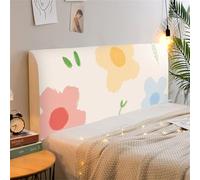 Chickwin Copertura per Testiera Letto, Serie Rosa Copertura Testiera Letto Singolo Matrimoniale Una Piazza e Mezza, Copri Testata Elastica Antipolvere Fodera Testata (200cm,Fiore Giallo)