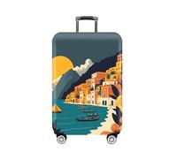 Chickwin Copri Valigia Bagagli Elastica, Coprivaligia da Viaggio Anti-Polvere Stampe Copri Valigia Grande Protettiva Copertura per Bagagli da 19 a 32 Pollici (Città romantica,S(18-21in))