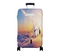 Chickwin Copri Valigia con Tasche, Coprivaligia Grande, Coprivaligia Elastico, Bagaglio da Viaggio Copertura, per Business/Bagagli, 18-32 Pollici, Stampa di Aeroplano (Nuvole nel cielo,M)