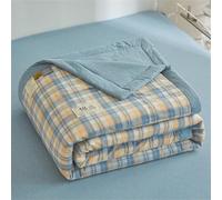 Chickwin Copriletto Trapuntato Microfibra, Stile Gingham Copriletti Trapuntati Reversibile Trapuntino Traspirante per Singolo Matrimoniale una Piazza e Mezza King (Gingham giallo,150x200cm)