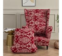 Chickwin Copripoltrona con Orecchie, Copripoltrona 1 Posto Antiscivolo, Fiori delle Piante 2 Pezzi Copri Poltrona con Braccioli, Copri Poltrona Lavabile (retrò)