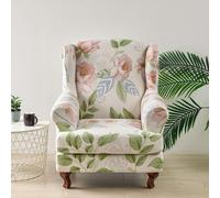 Chickwin Copripoltrona con Orecchie, Copripoltrona 1 Posto Antiscivolo, Stampa Botanica 2 Pezzi Copri Poltrona con Braccioli, Copri Poltrona Lavabile (Foglie Verdi)