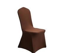Chickwin Coprisedia per Matrimonio, Fodere Coprisedie Matrimoni in Spandex Elasticizzato Universale Lavabile Protezione per Sedie per Decorazione Feste Cerimonie (Color caffè,4 Pezzi)