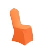 Chickwin Coprisedia per Matrimonio, Fodere Coprisedie Matrimoni in Spandex Elasticizzato Universale Lavabile Protezione per Sedie per Decorazione Feste Cerimonie (Arancione D,2 Pezzi)
