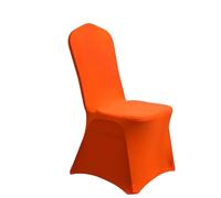Chickwin Coprisedia per Matrimonio, Fodere Coprisedie Matrimoni in Spandex Elasticizzato Universale Lavabile Protezione per Sedie per Decorazione Feste Cerimonie (Arancione,2 Pezzi)