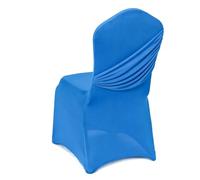 Chickwin Coprisedia per Matrimonio, Stile Elegante Fodere Coprisedie Matrimoni in Spandex Elasticizzato Universale Protezione per Sedie per Feste Cerimonie Banchetti Hotel (Blu,4 Pezzi)